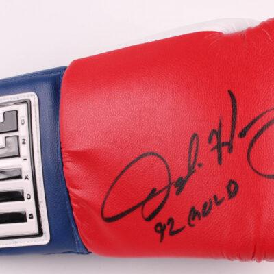 Oscar De La Hoya aláírt boxkesztyű "92 Gold" (Title)