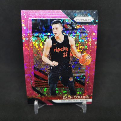 2018-19 Panini Prizm Prizms Fast Break Pink #141 Zach Collins /50 kosaras kártya