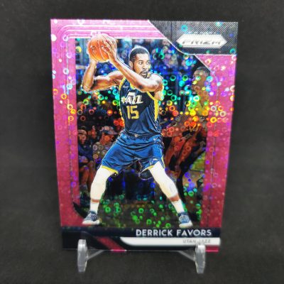 2018-19 Panini Prizm Prizms Fast Break Pink #173 Derrick Favors /50 kosaras kártya