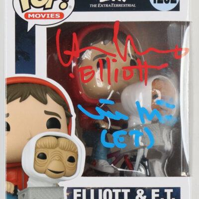 E.T. The Extra-Terrestrial Henry Thomas & Matthew De Meritt aláírt #1252 Elliott & E.T. Funko Pop! figura