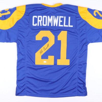 Nolan Cromwell aláírt CUSTOM focimez (Rams)