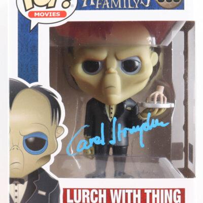 The Addams Family Carel Struycken aláírt #805 Lurch with Thing Funko Pop! figura