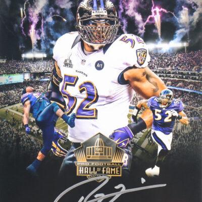 Ray Lewis 8x10 aláírt fotó (Hall of Fame)