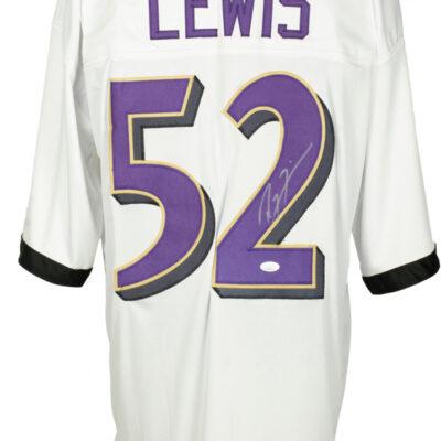 Ray Lewis aláírt CUSTOM focimez (Ravens - Fehér)