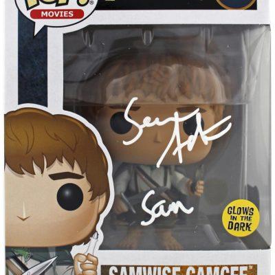 Sean Astin aláírt #445 Lord of the Rings Samwise Gamgee Funko Pop! figura (Gyűrűk Ura)