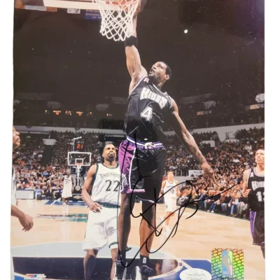 Chris Webber 8X10 aláírt fotó (Sacramento Kings)