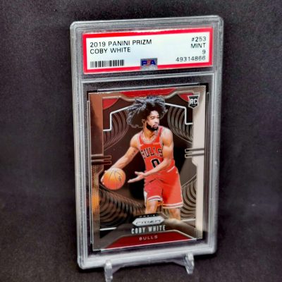 2019-20 Panini Prizm #253 Coby White RC kosaras kártya PSA 9