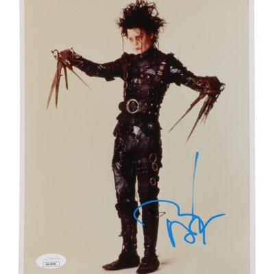 Johnny Depp 8X10 aláírt fotó (Ollókezű Edward)