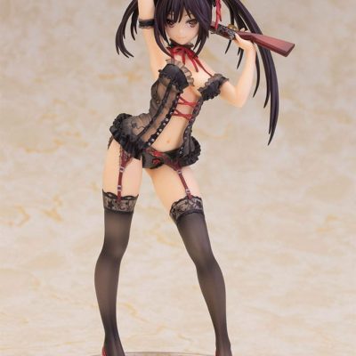 Date A Live Szobor 1/7 Kurumi Tokisaki Lingerie Ver. Black 24 cm