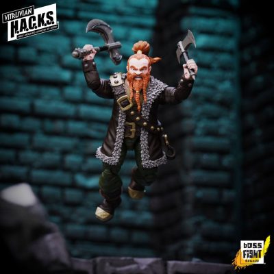 Vitruvian H.A.C.K.S. Akciófigura Dwarf Mercenary Grimgrom