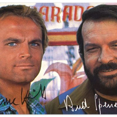 Bud Spencer & Terence Hill Tin Sign Autogramm 20 x 30 cm