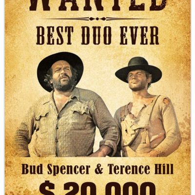 Bud Spencer & Terence Hill Tin Sign Wanted 20 x 30 cm