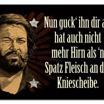 Bud Spencer Tin Sign Nun guck' ihn dir an... 10 x 15 cm