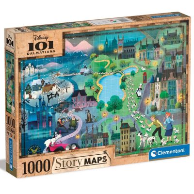 Disney Story Maps Jigsaw Puzzle 101 Dalmations (1000 pieces)
