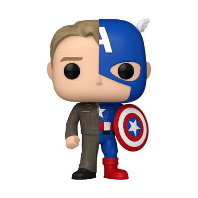Marvel POP! Vinyl Figura Split- Captain A/Steve R 9 cm