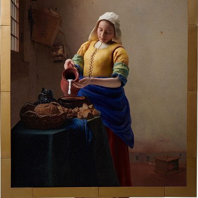 The Table Museum Figma Akciófigura The Milkmaid by Vermeer 14 cm