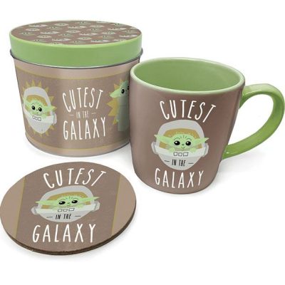 Star Wars The Mandalorian Mug with Coaster Cutest in the Galaxy