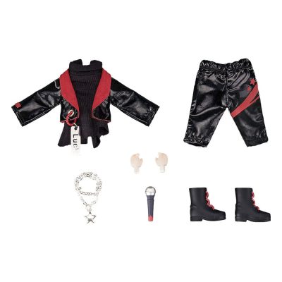 Original Character Accessories for Nendoroid Doll Figuras Outfit Set: Idol Outfit - Boy (Deep Red)