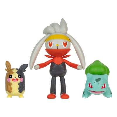 Pokémon Battle Figura Set 3-Pack Morpeko (Full-Belly Mode), Bulbasaur #1, Raboot 5 cm