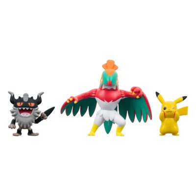 Pokémon Battle Figura Set 3-Pack Pikachu #8, Perrserker, Hawlucha 5 cm