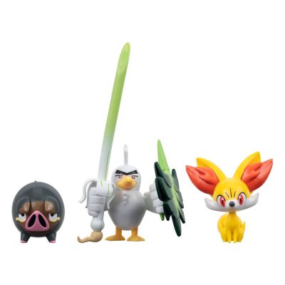 Pokémon Battle Figura Set 3-Pack Fennekin, Lechonk, Sirfetch'd 5 cm