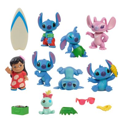 Lilo & Stitch Mini Figura 8-Pack Stitch Deluxe Figura Set 7 cm