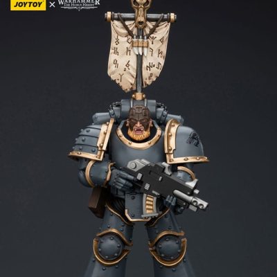 Warhammer The Horus Heresy Akciófigura 1/18 Space Wolves Grey Slayer Pack Grey Slayer With Legion Vexilla 12 cm