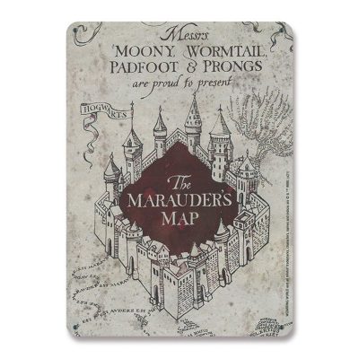 Harry Potter Tin Sign Marauders Map 15 x 21 cm