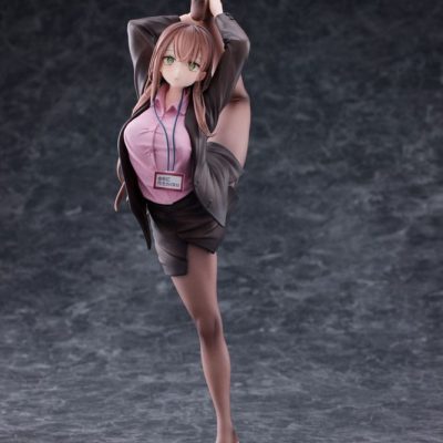 Original Character PVC Szobor 1/6 OL-chan Who Doesn't Want to Go to Work Pink Ver. 26 cm