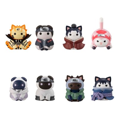 Naruto Shippuden Mega Cat Project Trading Figura 3 cm Nyaruto! Ver. Break out! Fourth Great Ninja War Assortment (8)