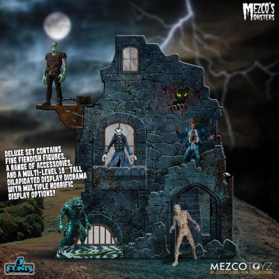 Mezco's Monsters 5 Points Akciófigura Tower of Fear Deluxe Set 9 cm