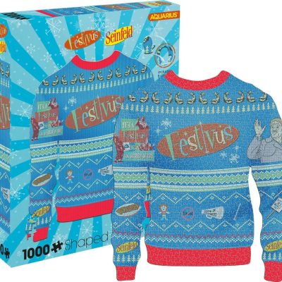 Seinfeld: Festivus Ugly Christmas Sweater Shaped 1000 Piece Jigsaw Puzzle
