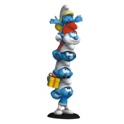 The Smurfs  Szobor Smurfs Column Polychrome Edition 50 cm