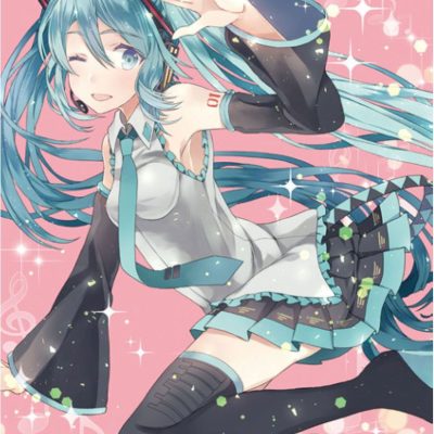 Hatsune Miku Wallscroll Pink Glitter Miku 50 x 70 cm