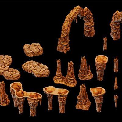 WarLock Tiles Accessory: Stalactites & Stalagmites