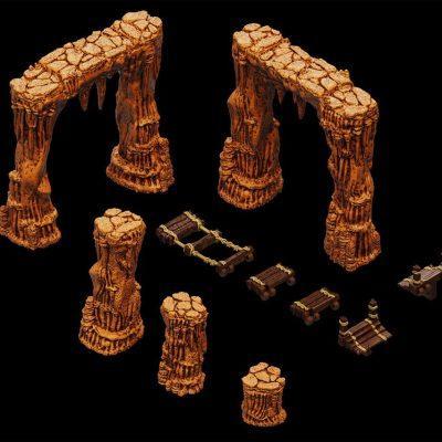 WarLock Tiles Accessory: Dripstone Bridges