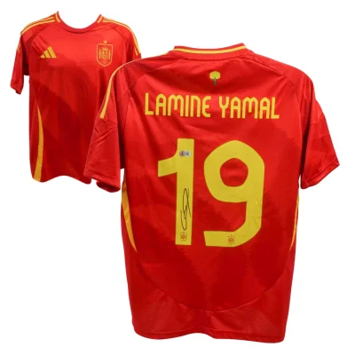 Lamine Yamal aláírt focimez Adidas (Spanyol labdarúgó-válogatott)