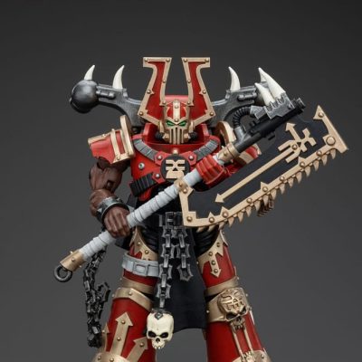 Warhammer 40k Akciófigura 1/18 World Eaters Khorne Berzerker with Eviscerator Chainaxe 13 cm