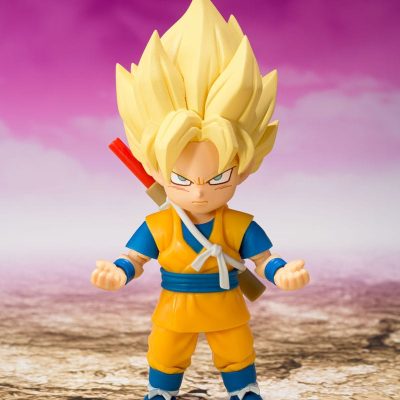 Dragon Ball S.H.Figuarts Akciófigura Super Saiyan Son Goku (mini) Daima 8 cm