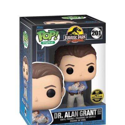 Jurassic Park 30th Anniversary Dr. Alan Grant #201 DIGITAL Funko Pop! figura (NFT Release 1900 PCS)