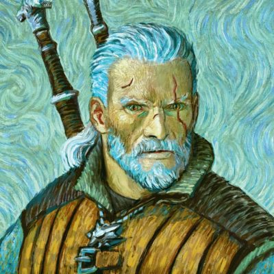 The Witcher III: Wild Hunt Game Art Chronicles Puzzle Geralt inspired by Vincent van Gogh  (1000 pieces)