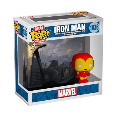 Iron Man Bitty POP! Deluxe Vinyl Figura Iron Man(AvengerTower) Display (12) 25 cm
