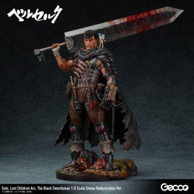 Berserk Szobor 1/6 Guts Lost Children Arc The Black Swordsman Redecoration Ver. 38 cm