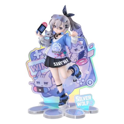 Honkai: Star Rail Rise Up Little Cat Series PVC Szobor Silver Wolf Ver. 19 cm