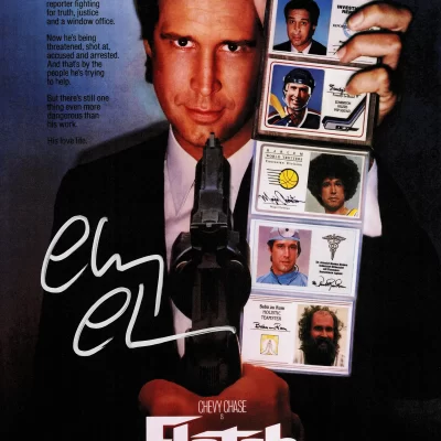Fletch Chevy Chase aláírt poszter 11X17