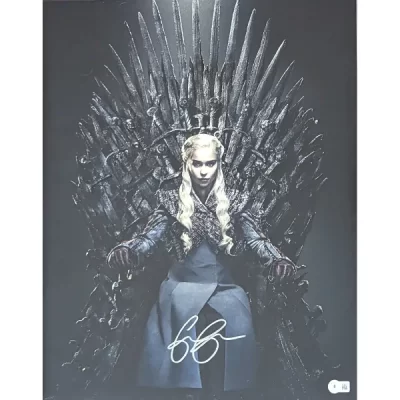 Trónok harca Emilia Clarke 16X20 aláírt fotó