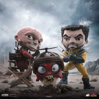 Deadpool & Wolverine Mini Co. PVC Figura Deadpool and Wolverine set Unmasked 14 cm