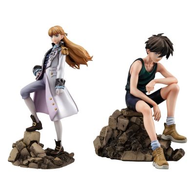 Mobile Suit Gundam Wing Alpha x Omega PVC Szobor 1/8 Heero Yuy & Relena Peacecraft Set 30th Anniversary Repaint Ver. 14 cm