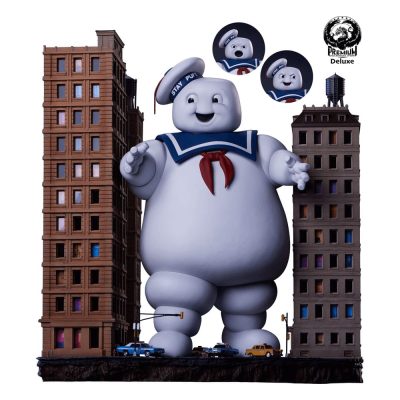 The Ghostbusters Diorama Szobor Stay Puft Marshmallow Man Deluxe Edition 74 cm