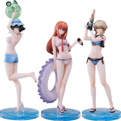 Steins Gate PVC Szobor 3-Pack 1/7 Suzuha Amane Kurisu Makise Mayuri Shiina Swimsuit Ver.